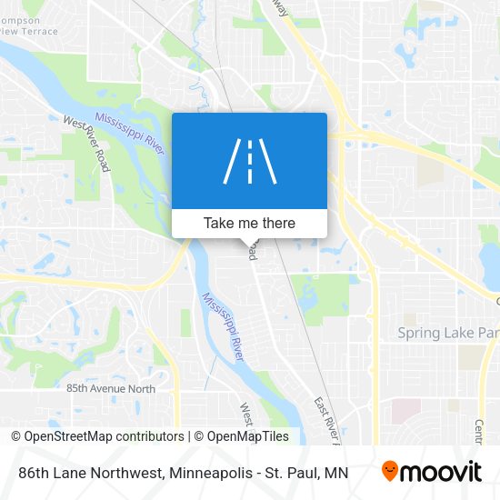 Mapa de 86th Lane Northwest