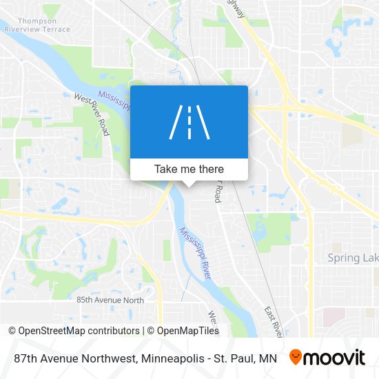 87th Avenue Northwest map