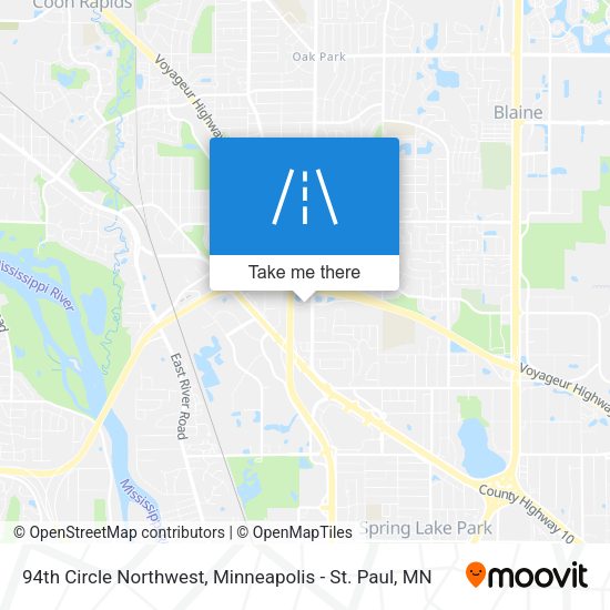Mapa de 94th Circle Northwest