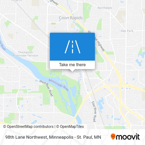 Mapa de 98th Lane Northwest
