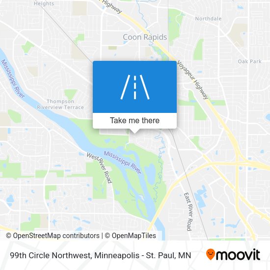 99th Circle Northwest map