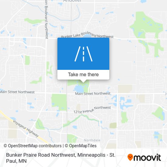 Mapa de Bunker Praire Road Northwest