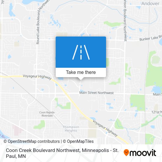Coon Creek Boulevard Northwest map