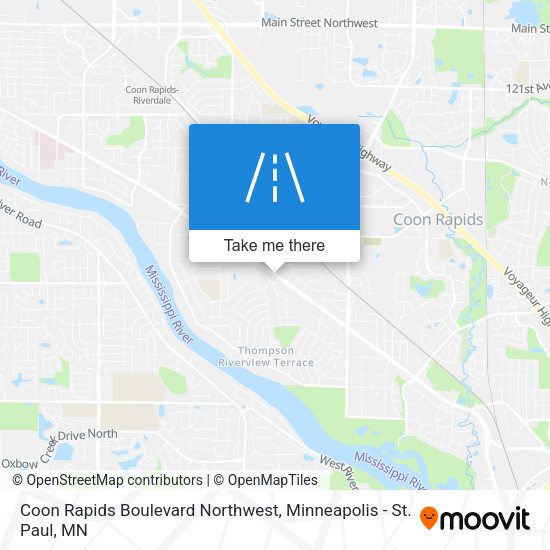 Coon Rapids Boulevard Northwest map
