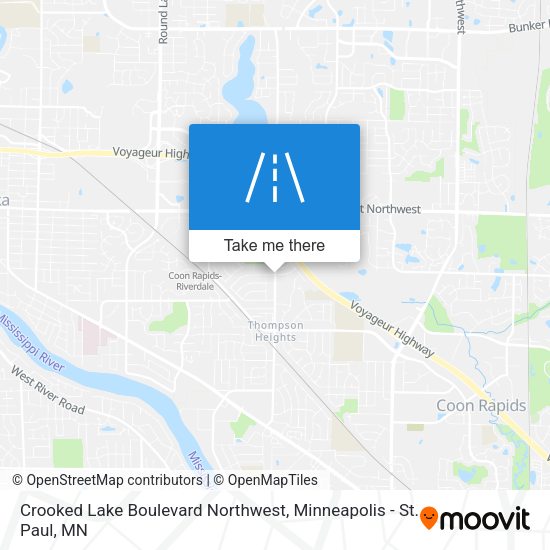Crooked Lake Boulevard Northwest map