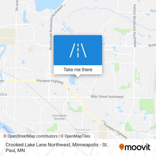 Crooked Lake Lane Northwest map