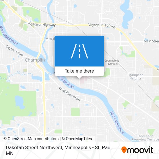Mapa de Dakotah Street Northwest