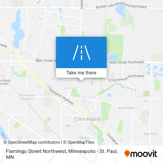 Mapa de Flamingo Street Northwest