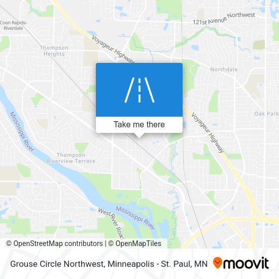 Grouse Circle Northwest map