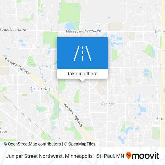 Juniper Street Northwest map