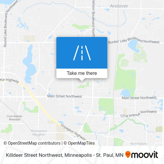 Killdeer Street Northwest map