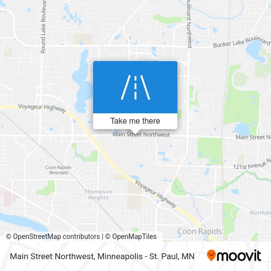 Main Street Northwest map