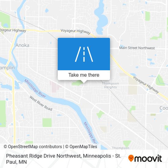 Pheasant Ridge Drive Northwest map