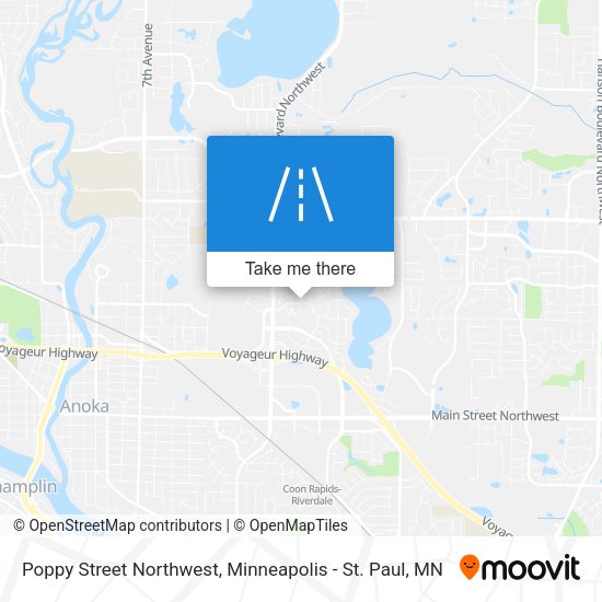 Mapa de Poppy Street Northwest