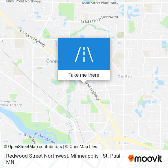 Redwood Street Northwest map