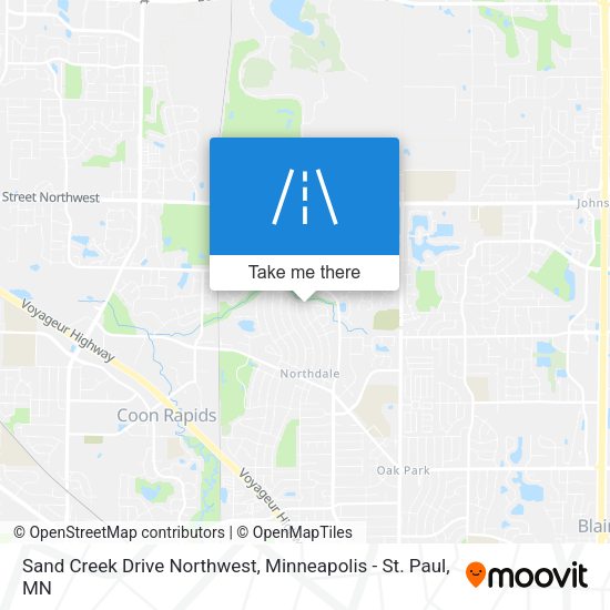 Sand Creek Drive Northwest map