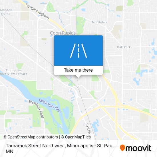 Mapa de Tamarack Street Northwest