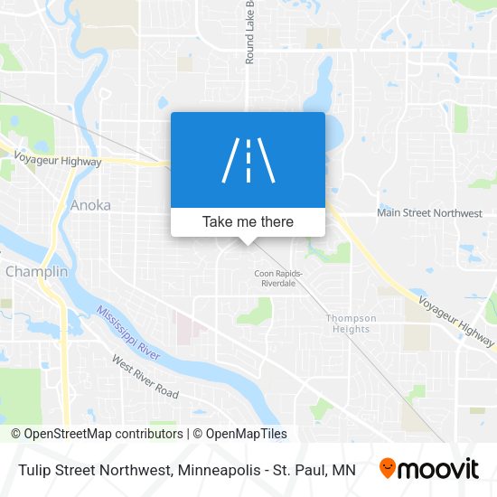 Tulip Street Northwest map