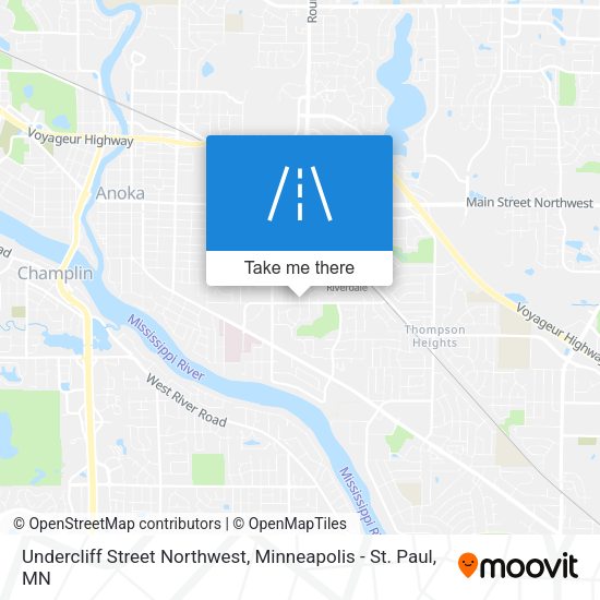 Undercliff Street Northwest map