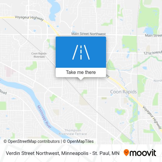 Verdin Street Northwest map