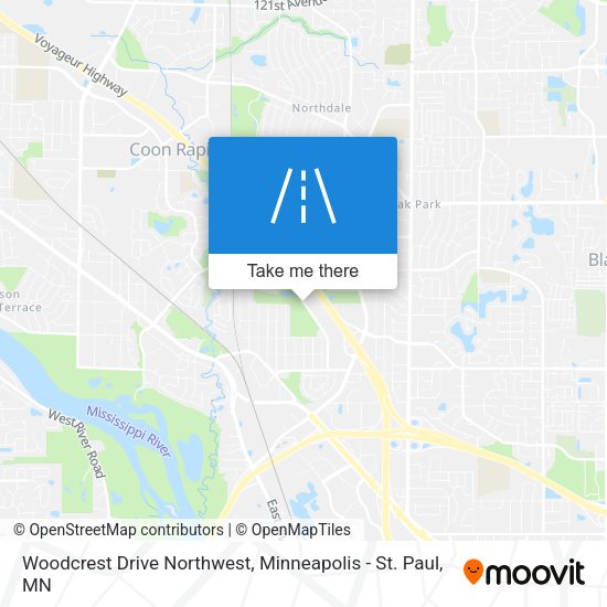 Mapa de Woodcrest Drive Northwest