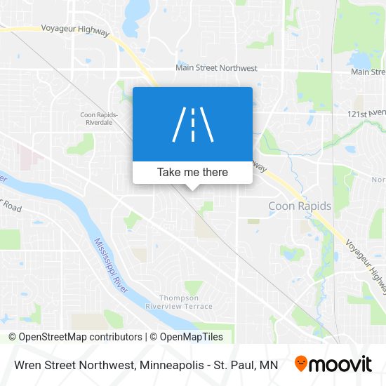 Mapa de Wren Street Northwest