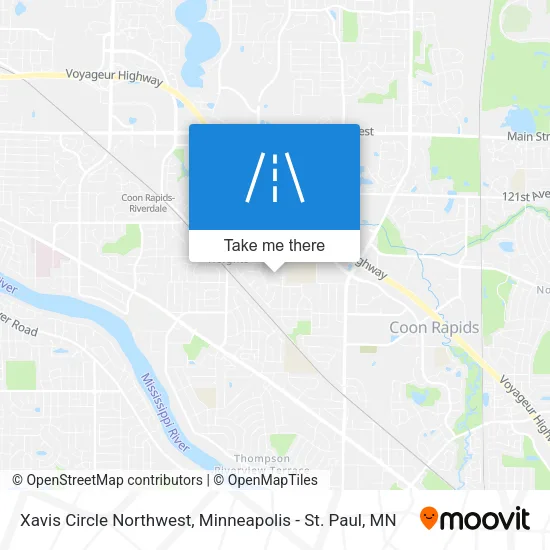 Mapa de Xavis Circle Northwest