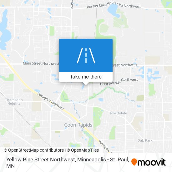 Yellow Pine Street Northwest map