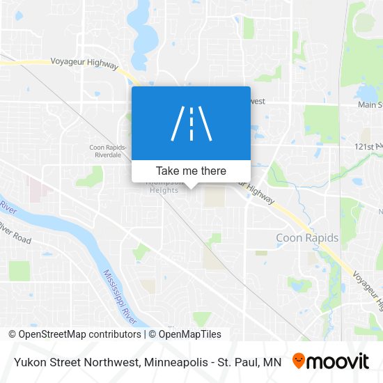 Yukon Street Northwest map
