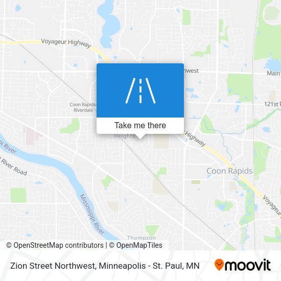 Zion Street Northwest map