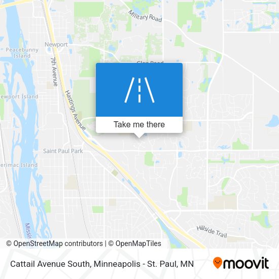 Cattail Avenue South map