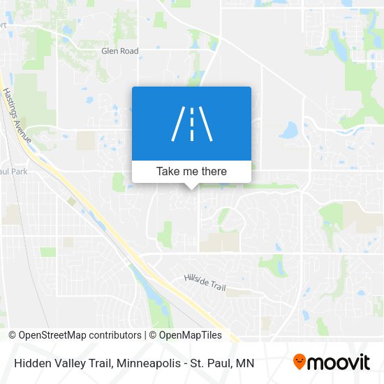 Mapa de Hidden Valley Trail