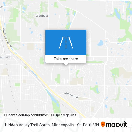 Mapa de Hidden Valley Trail South