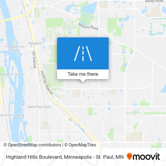 Highland Hills Boulevard map