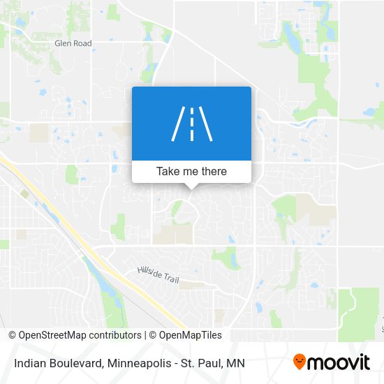 Indian Boulevard map