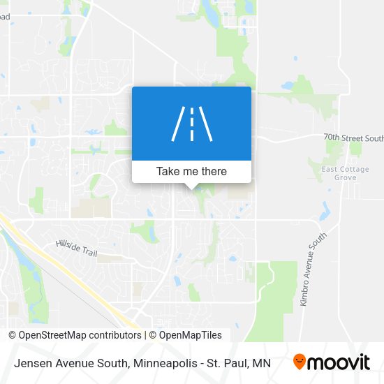 Jensen Avenue South map
