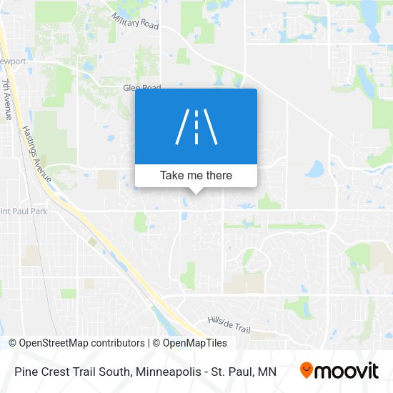 Mapa de Pine Crest Trail South