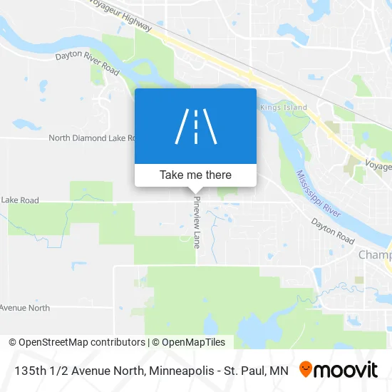 135th 1/2 Avenue North map