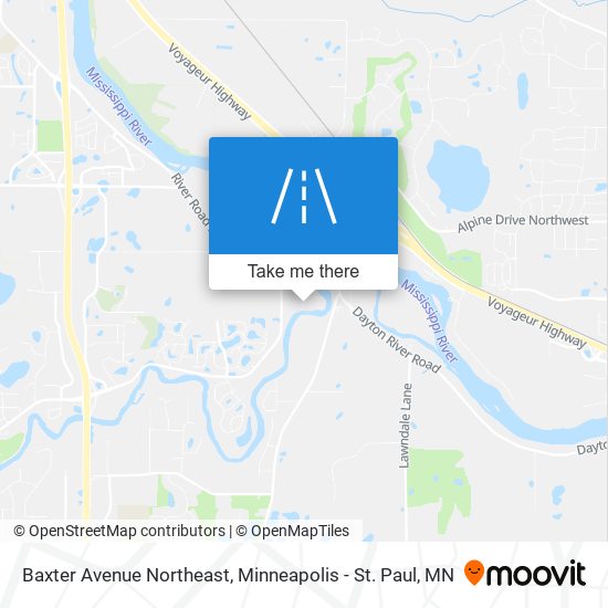 Baxter Avenue Northeast map