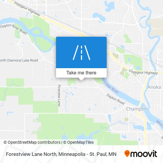 Forestview Lane North map