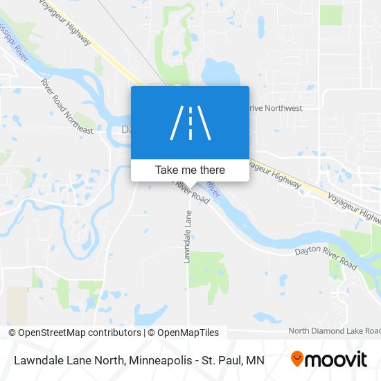 Lawndale Lane North map
