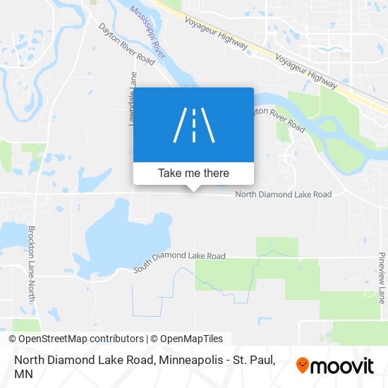 North Diamond Lake Road map