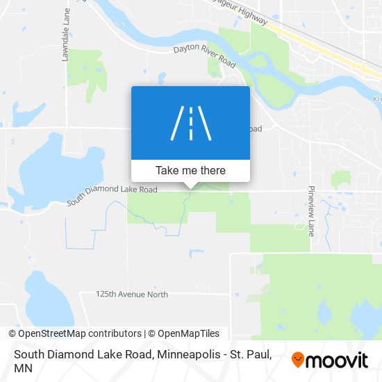 South Diamond Lake Road map