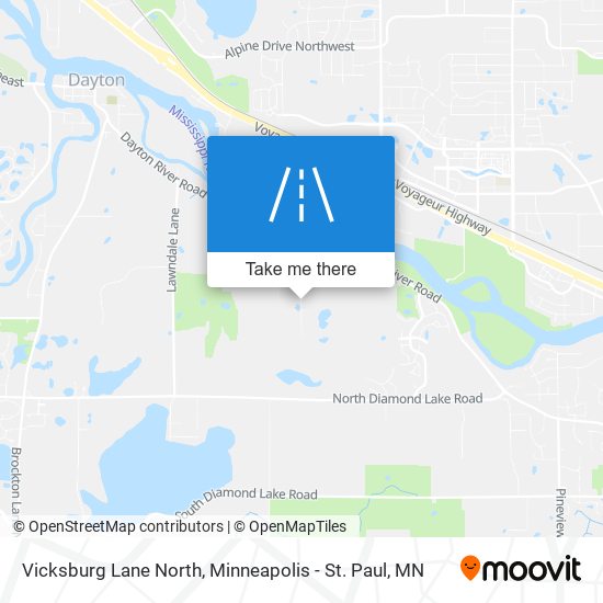 Mapa de Vicksburg Lane North