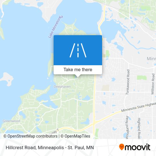 Mapa de Hillcrest Road