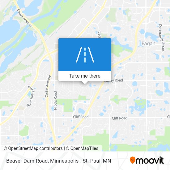 Beaver Dam Road map