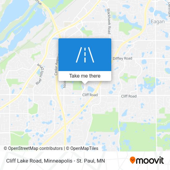 Cliff Lake Road map
