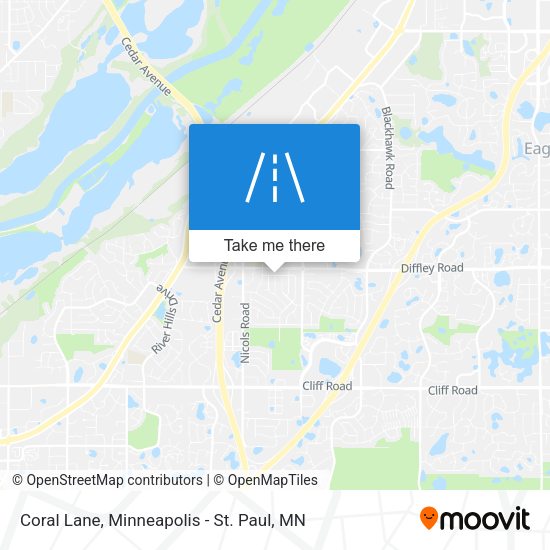 Coral Lane map