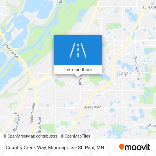 Country Creek Way map