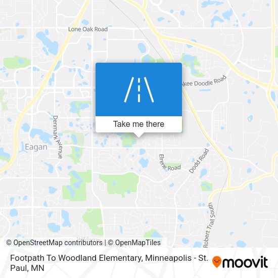 Footpath To Woodland Elementary map